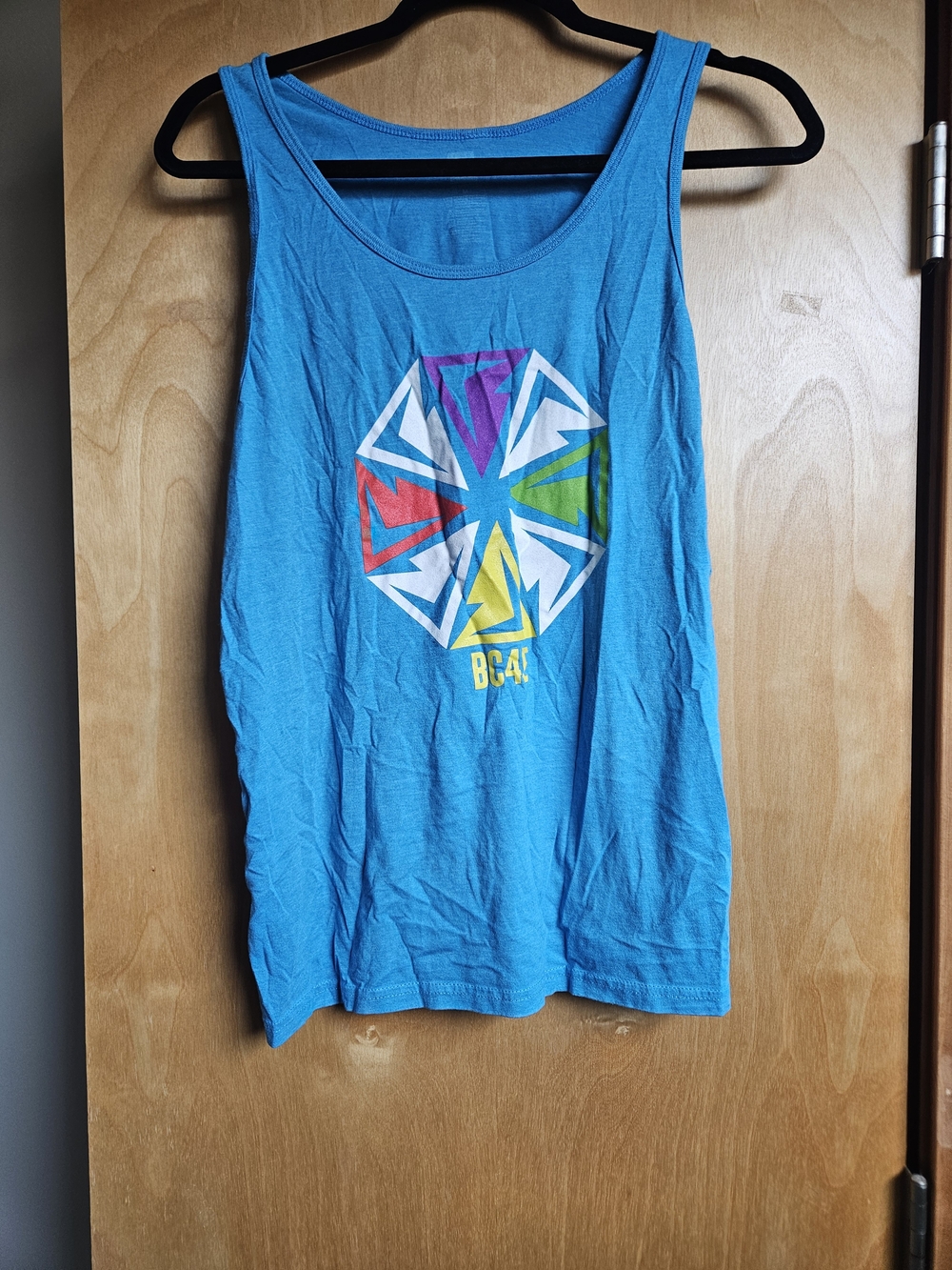 Women's Bright Blue Graphic Tank Top